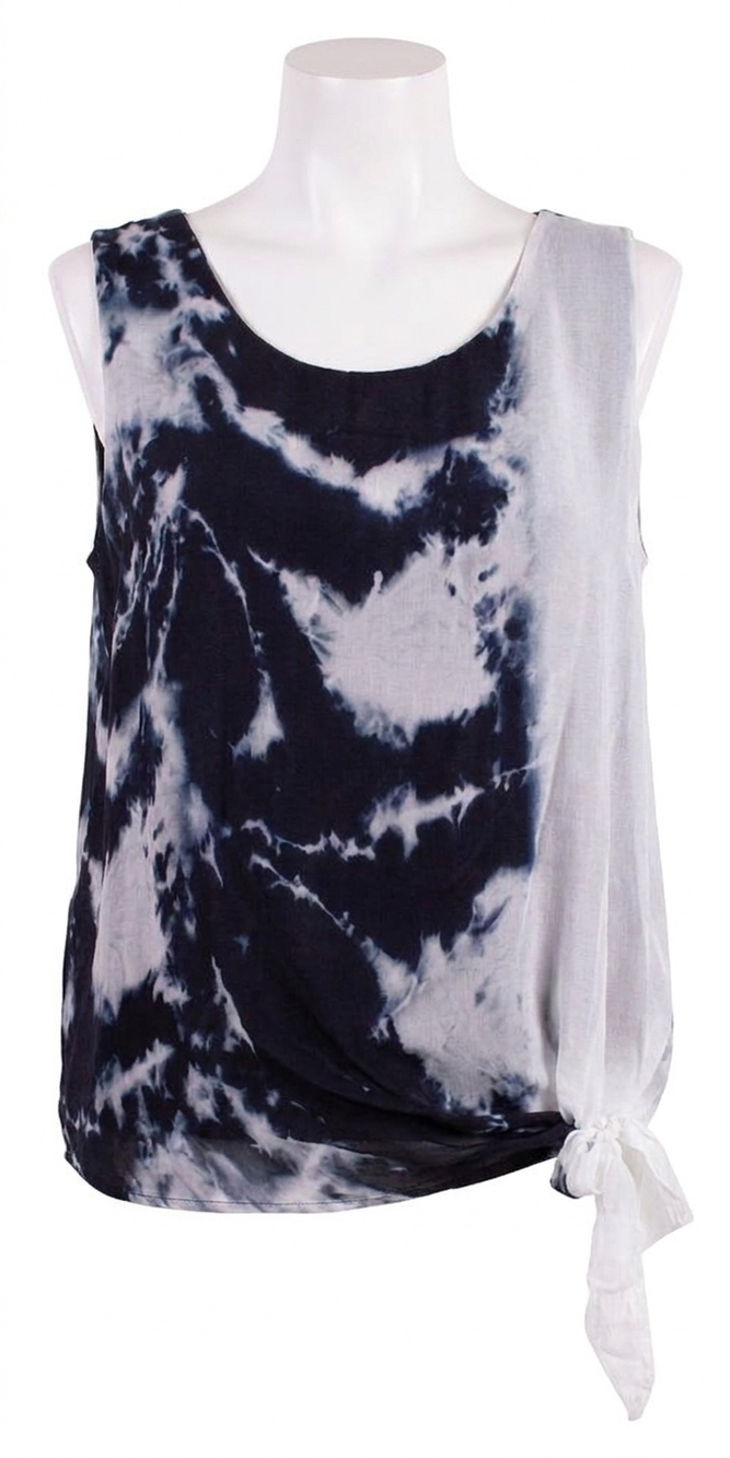 NEW GIGI MODA corfu sleeveless blouse in navy